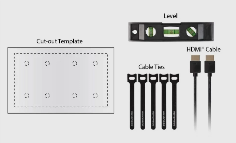 CONVENIENT SET OF ESSENTIAL MOUNTING ACCESSORIES